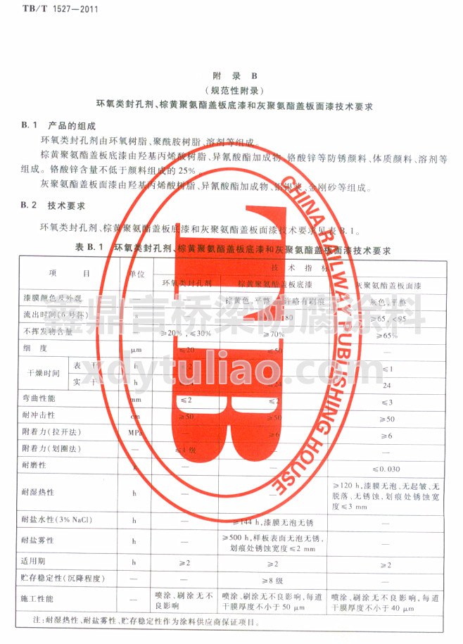 TB/T 1527-2011�h(hu��n)���ׄ������S�۰����w�����ͻҾ۰����w�����Ἴ�g(sh��)Ҫ��